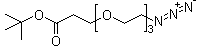结构式 CAS# 252881-73-5, 3-[2-[2-(2-叠氮基乙氧基)乙氧基]乙氧基]丙酸叔丁酯