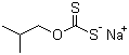 异丁基黄原酸钠分子结构 (CAS 25306-75-6)