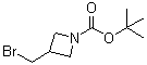 N-(叔丁氧羰基)-3-溴甲基吖丁啶分子结构 (CAS 253176-93-1)