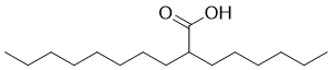 2-己基癸酸分子结构 (CAS 25354-97-6)