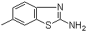 2-氨基-6-甲基苯并噻唑分子结构 (CAS 2536-91-6)