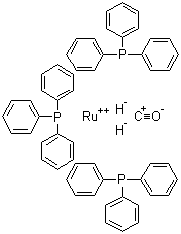 三(三苯基膦)羰基二氢钌(II)分子结构 (CAS 25360-32-1)
