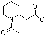 1-乙酰基-2-哌啶乙酸分子结构 (CAS 25393-20-8)
