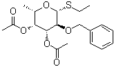 乙基 6-脱氧-2-O-(苯基甲基)-1-硫代-beta-L-吡喃半乳糖苷二乙酸酯分子结构 (CAS 254444-59-2)
