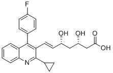 (3S,5R,E)-7-(2-环丙基-4-(4-氟苯基)喹啉-3-基)-3,5-二羟基庚-6-烯酸分子结构 (CAS 254452-88-5)
