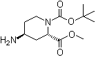 (2S,4S)-4-氨基-1,2-哌啶二甲酸 1-叔丁基 2-甲基酯分子结构 (CAS 254882-09-2)