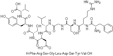 L-Phenylalanyl-L-arginyl-L-serylglycyl-L-leucyl-L-alpha-aspartyl-L-seryl-L-tyrosyl-L-valine molecular structure (CAS 255043-68-6)