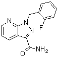 1-(2-氟苄基)-1H-吡唑并[3,4-b]吡啶-3-甲酰胺分子结构 (CAS 256376-62-2)