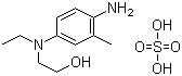 4-(N-乙基-N-羟乙基)-2-甲基苯二胺硫酸盐分子结构 (CAS 25646-77-9)