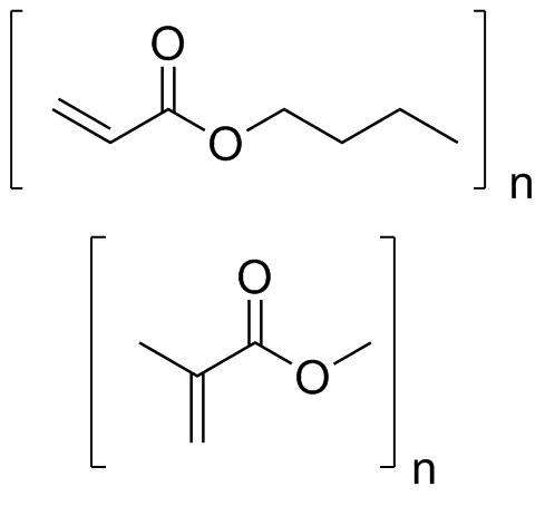 Butyl acrylate-methyl methacrylate polymers molecular structure (CAS 25852-37-3)
