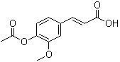 3-甲氧基-4-乙酰氧基肉桂酸分子结构 (CAS 2596-47-6)