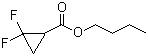 2,2-二氟环丙烷甲酸丁酯分子结构 (CAS 260352-79-2)
