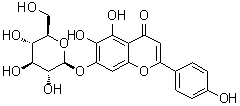 Scutellarin 7-O-beta-D-glucopyranoside molecular structure (CAS 26046-94-6)