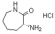 (3R)-3-氨基六氢-2H-氮杂卓-2-酮单盐酸盐分子结构 (CAS 26081-03-8)