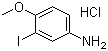 3-碘-4-甲氧基苯胺盐酸盐分子结构 (CAS 261173-06-2)