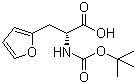 结构式 CAS# 261380-18-1, (R)-N-Boc-3-(2-呋喃基)丙氨酸; (R)-N-叔丁氧羰基-3-(2-呋喃基)丙氨酸