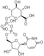 尿苷焦磷酰葡萄糖醛酸分子结构 (CAS 2616-64-0)