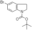 5-Bromo-1-(tert-butyloxycarbonyl)-2,3-dihydro-1H-indole molecular structure (CAS 261732-38-1)