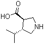 (3R,4R)-4-异丙基吡咯烷-3-羧酸分子结构 (CAS 261896-36-0)