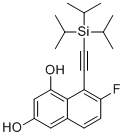 7-氟-8-[(三异丙基硅烷基)乙炔基]萘-1,3-二醇分子结构 (CAS 2621932-34-9)