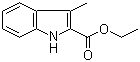 3-甲基吲哚-2-甲酸乙酯分子结构 (CAS 26304-51-8)