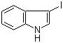结构式 CAS# 26340-47-6, 3-碘吲哚