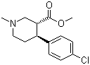 (3R,4S)-4-(4-氯苯基)-1-甲基哌啶-3-羧酸甲酯分子结构 (CAS 263769-22-8)