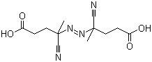 4,4'-偶氮双(4-氰基戊酸)分子结构 (CAS 2638-94-0)