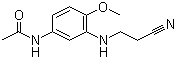 3-(N-氰乙基)氨基-4-甲氧基乙酰苯胺分子结构 (CAS 26408-28-6)