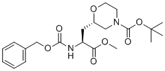 叔丁基 (2S)-2-[(2S)-2-(苄氧羰基氨基)-3-甲氧基-3-氧代丙基]吗啉-4-羧酸酯分子结构 (CAS 2641824-60-2)
