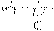N-苯甲酰基-L-精氨酸乙酯盐酸盐分子结构 (CAS 2645-08-1)