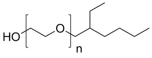 聚乙二醇单(2-乙基己基)醚分子结构 (CAS 26468-86-0)