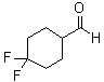 4,4-二氟环己烷甲醛分子结构 (CAS 265108-36-9)