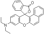 1,2-苯并-6-二乙基氨基荧烷分子结构 (CAS 26628-47-7)
