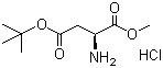 L-天冬氨酸 4-叔丁酯 1-甲酯盐酸盐分子结构 (CAS 2673-19-0)
