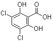 3,5-二氯-2,6-二羟基苯甲酸分子结构 (CAS 26754-76-7)