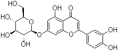 木犀草素葡萄糖甙分子结构 (CAS 26811-41-6)