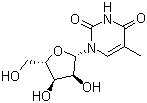 L-胸苷分子结构 (CAS 26879-47-0)