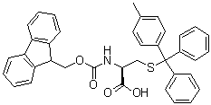 N-[(9H-Fluoren-9-ylmethoxy)carbonyl]-S-[(4-methylphenyl)diphenylmethyl]-L-cysteine molecular structure (CAS 269067-38-1)