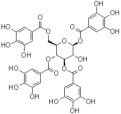 1,3,4,6-四-O-没食子酰-beta-D-吡喃葡萄糖分子结构 (CAS 26922-99-6)