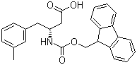 (R)-N-芴甲氧羰基-3-氨基-4-(3-甲基苯基)丁酸分子结构 (CAS 269398-84-7)