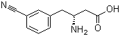 (R)-3-氨基-4-(3-氰基苯基)丁酸分子结构 (CAS 269726-82-1)