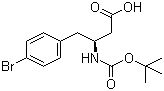 (S)-N-叔丁氧羰基-3-氨基-4-(4-溴苯基)丁酸分子结构 (CAS 270062-85-6)