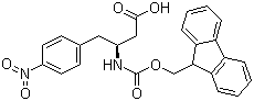 Fmoc-(S)-3-氨基-4-(4-硝基苯基)丁酸分子结构 (CAS 270062-88-9)