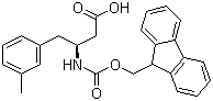 (S)-N-芴甲氧羰基-3-氨基-4-(3-甲基苯基)丁酸分子结构 (CAS 270062-94-7)