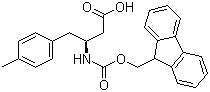 结构式 CAS# 270062-97-0, (S)-N-芴甲氧羰基-3-氨基-4-(4-甲基苯基)丁酸