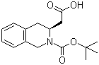 Boc-(S)-1,2,3,4-tetrahydroisoquinoline-3-acetic acid molecular structure (CAS 270062-98-1)