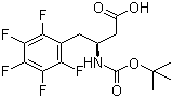 N-叔丁氧羰基-(S)-3-氨基-4-(五氟苯基)丁酸分子结构 (CAS 270063-42-8)