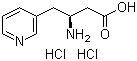 (S)-3-氨基-4-(3-吡啶基)丁酸二盐酸盐分子结构 (CAS 270063-59-7)