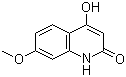 4-羟基-7-甲氧基喹啉-2-酮分子结构 (CAS 27037-34-9)
